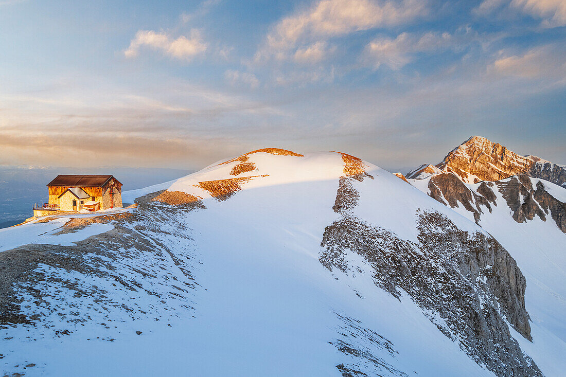 Berghütte Duca degli Abruzzi, Campo Imperatore, Nationalpark Gran Sasso, Apennin, L'Aquila, Region Abruzzen, Italien, Europa