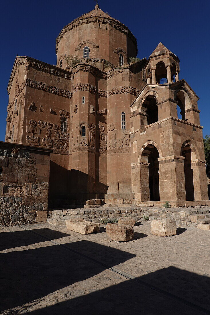 Armenische Kirche des Heiligen Kreuzes auf der Insel Akdamar, Van-See, Osttürkei, Anatolien, Kleinasien, Asien