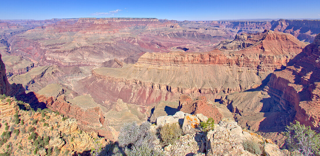 Grand Canyon vom No Name Point aus gesehen, auf halbem Weg zwischen Lipan Point und Pinal Point, Grand Canyon National Park, UNESCO-Weltnaturerbe, Arizona, Vereinigte Staaten von Amerika, Nordamerika