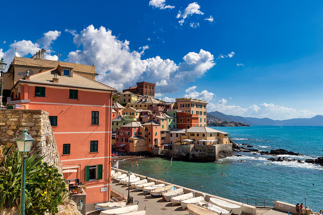 Das typische Boccadasse-Viertel, Genua, Ligurien, Italien, Europa