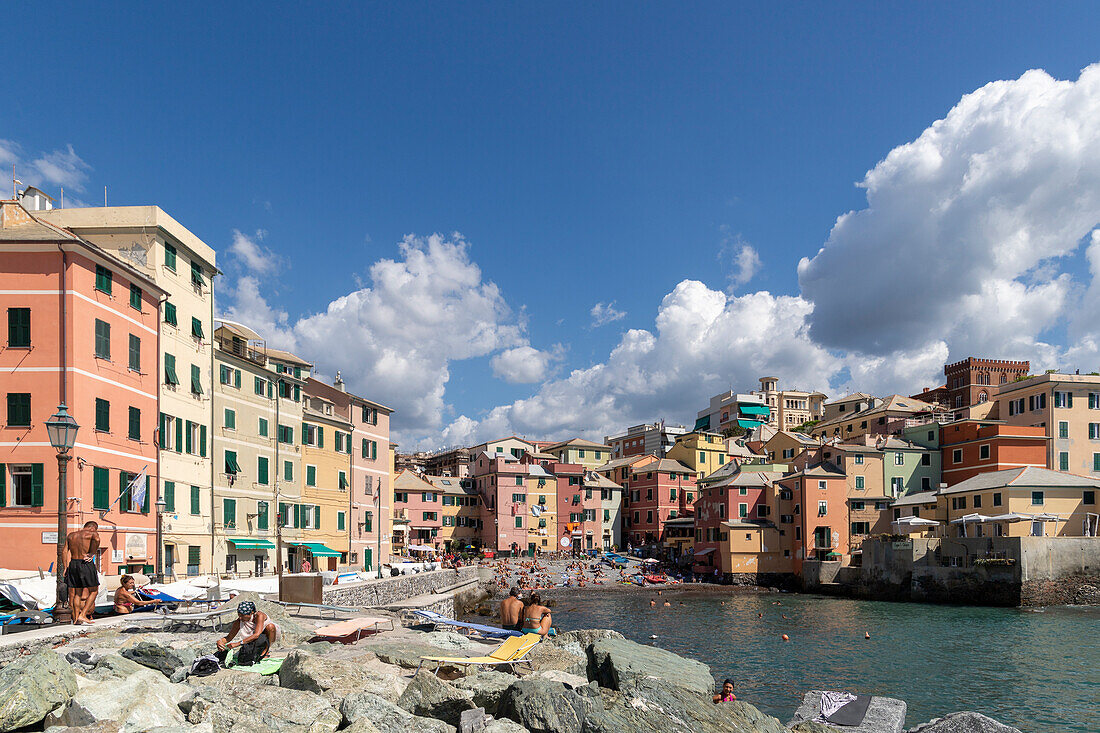 The typical Boccadasse neighborhood, Genoa, Liguria, Italy, Europe