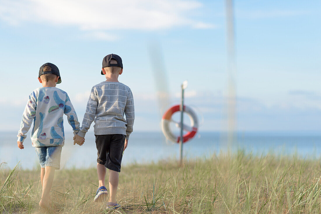 Boys walking together