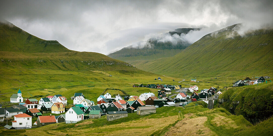 Village in valley