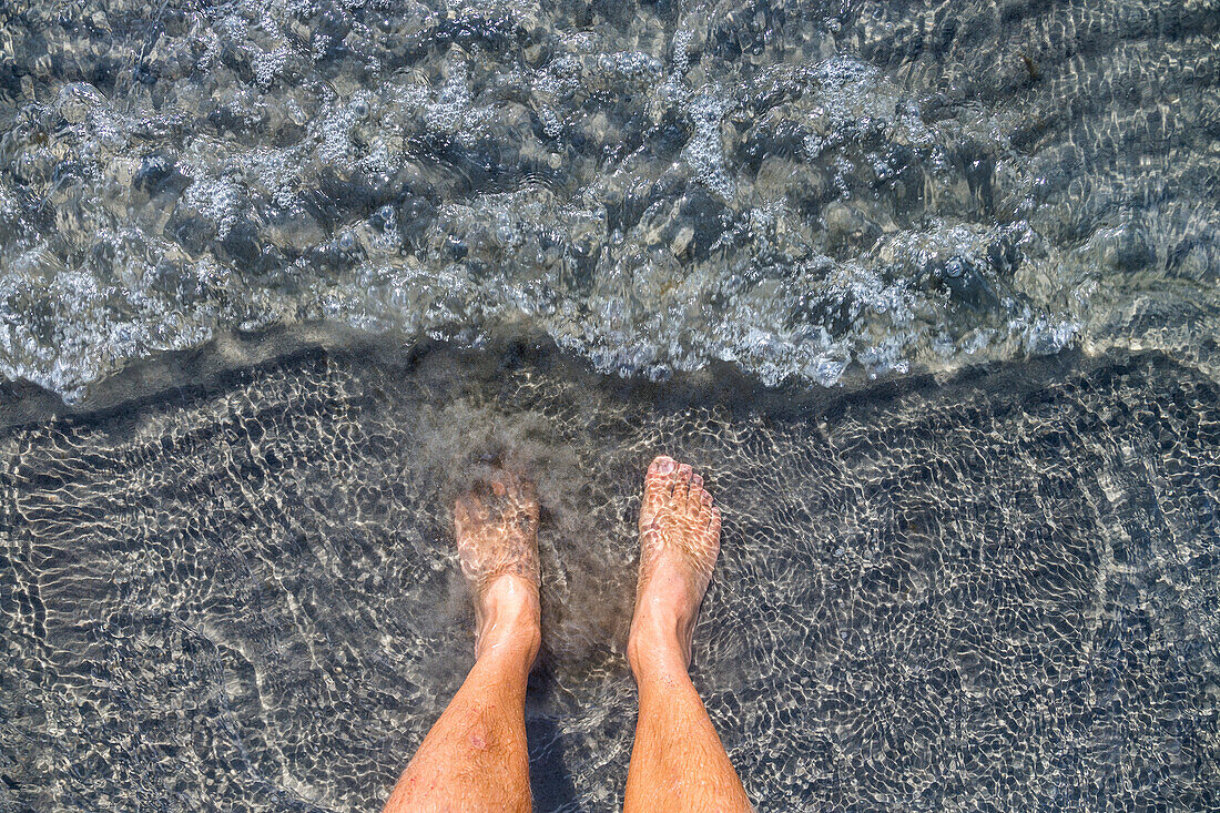 Person standing in water