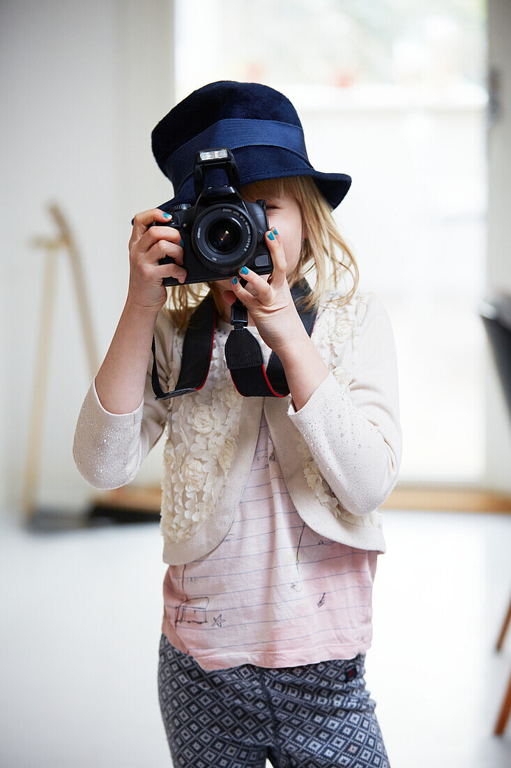 Girl taking picture