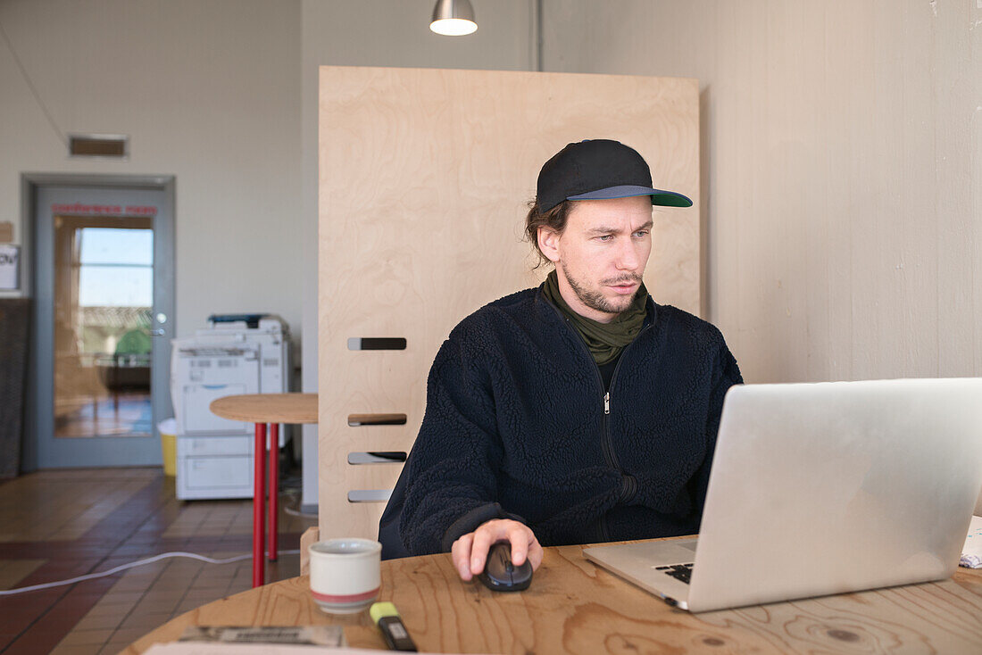 Man working on laptop