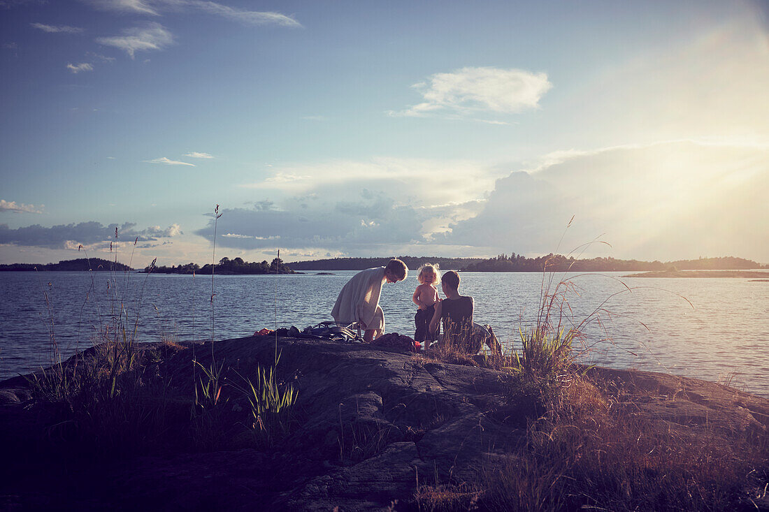 Familie am Meer