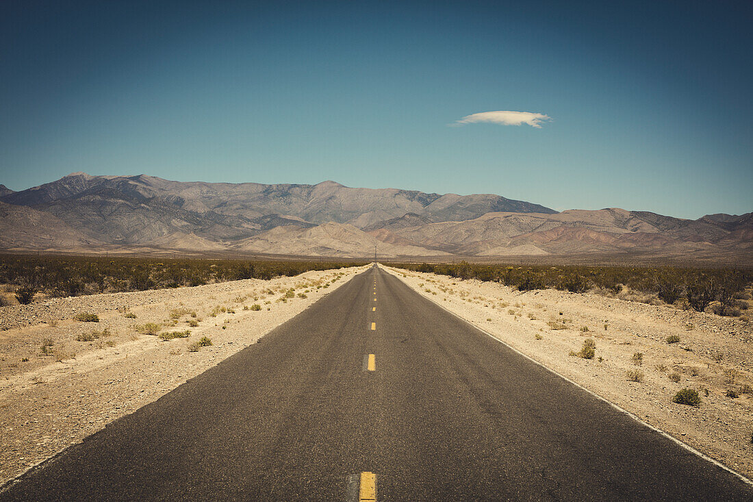 Empty road in desert