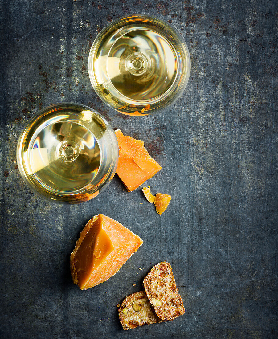 Cheese and white wine