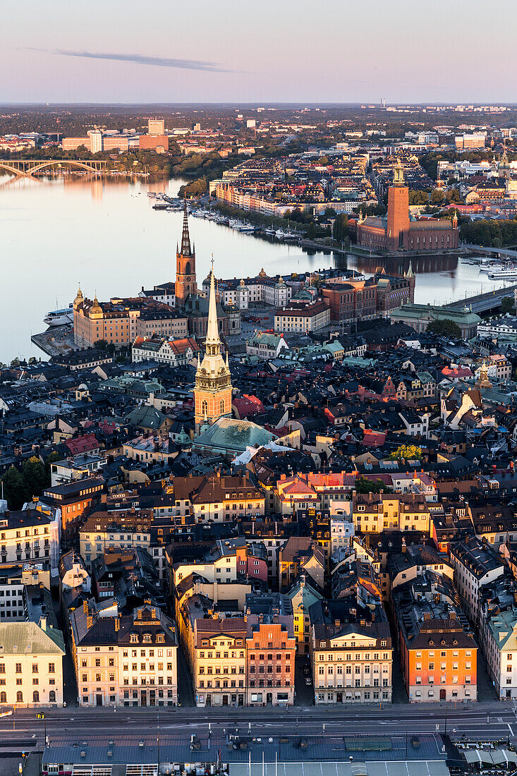 Luftaufnahme der Altstadt von Stockholm, Schweden