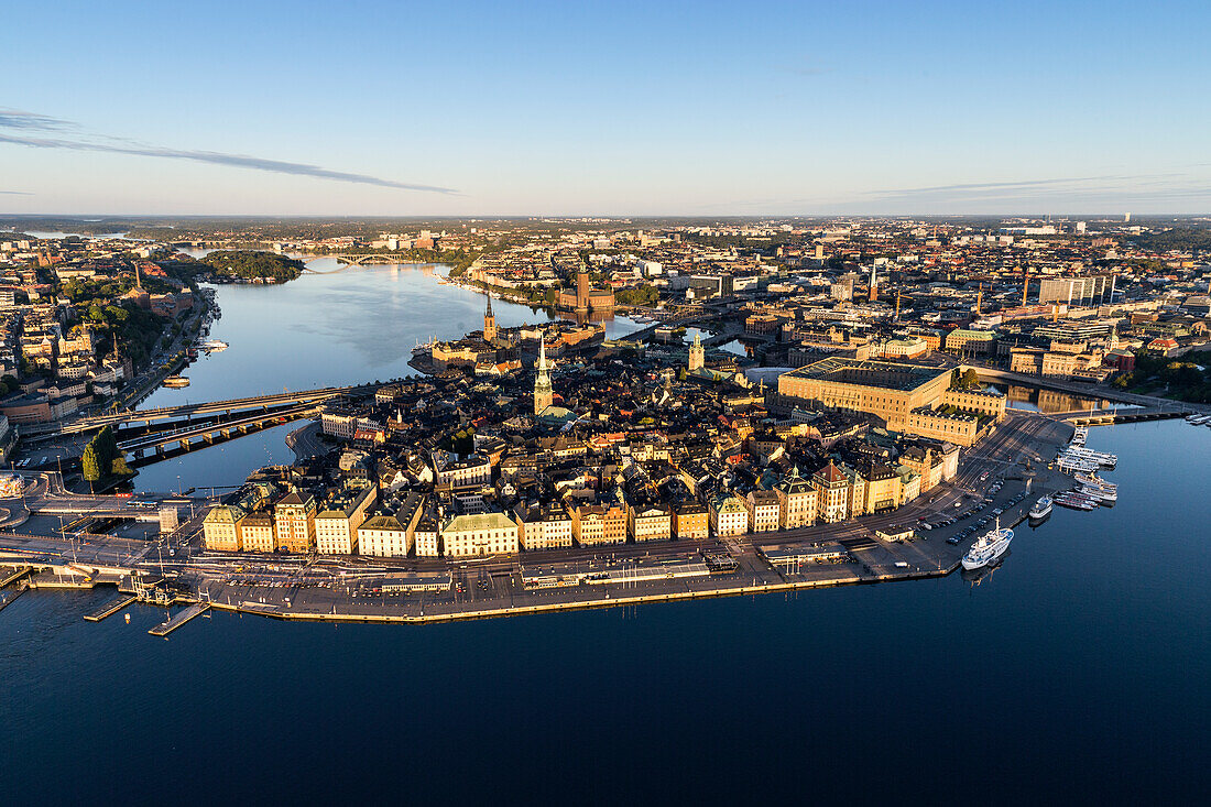 Aerial view of Stockholm old town, Sweden