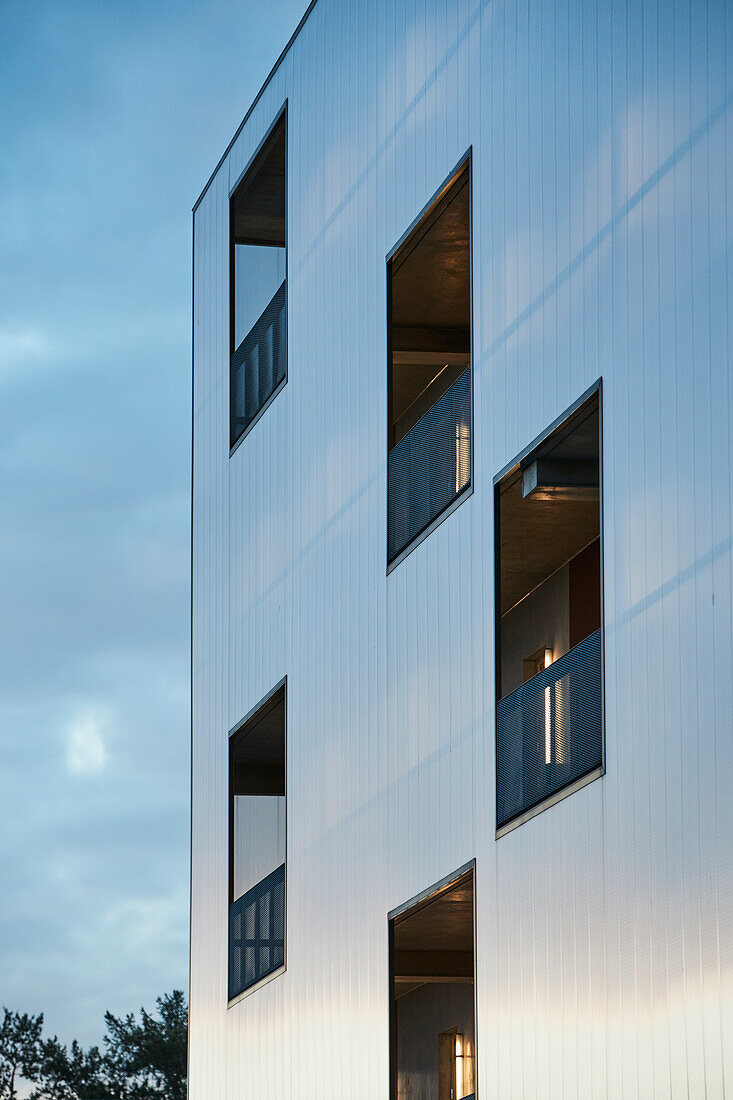 Facade of modern residential building