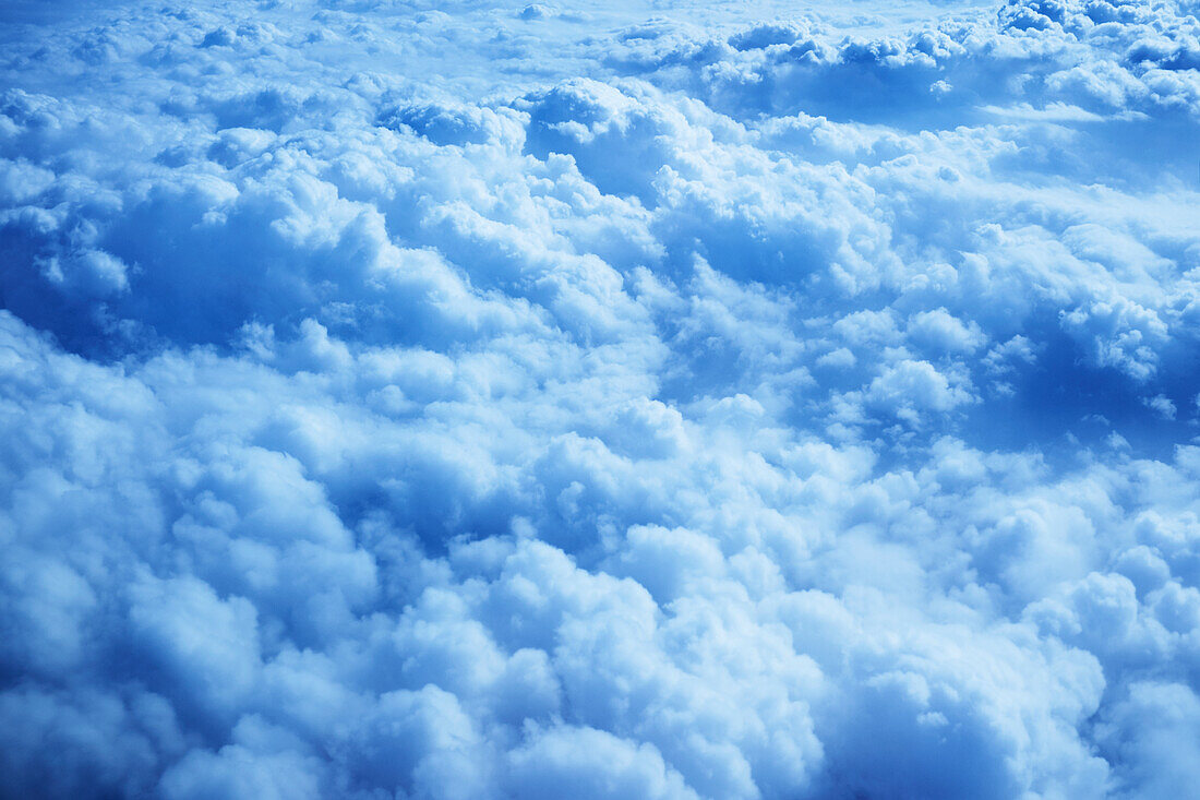 View of clouds from above