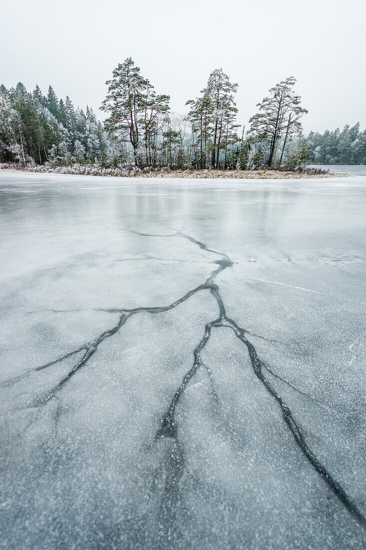 Frozen lake