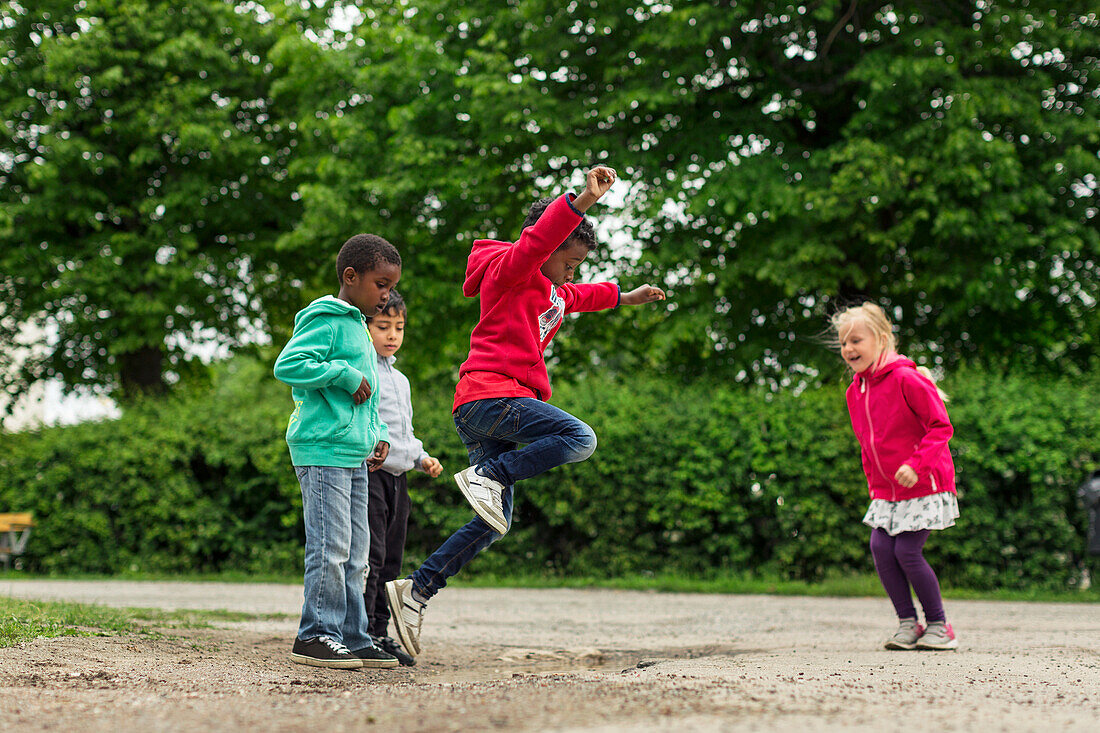 Children playing on playground