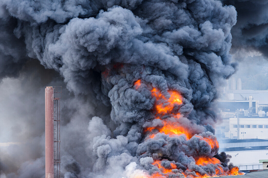 Building in fire