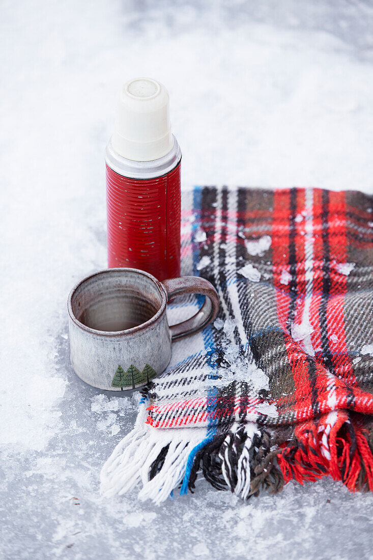 Kaffeepause im Schnee