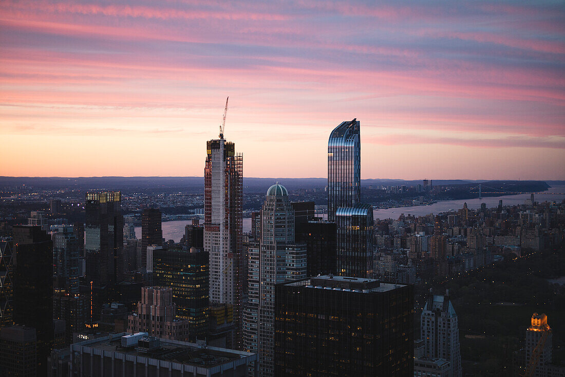 Cityscape view with One57 skyscraper, Manhattan, New York City, USA