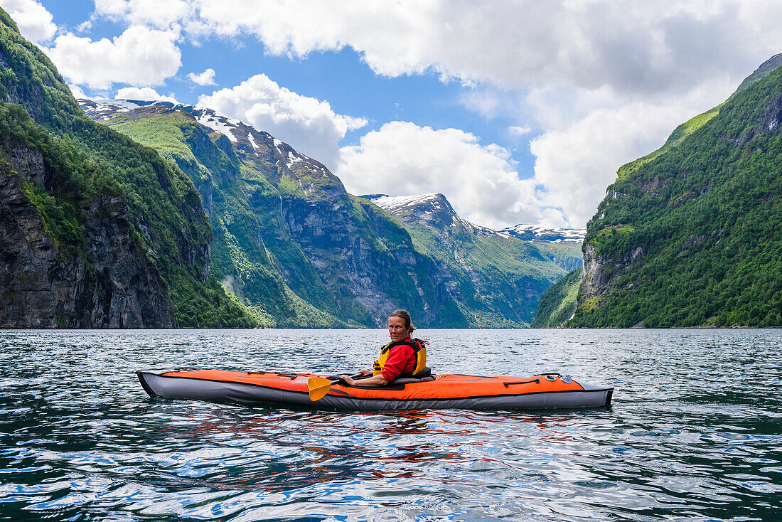 Woman on kayak