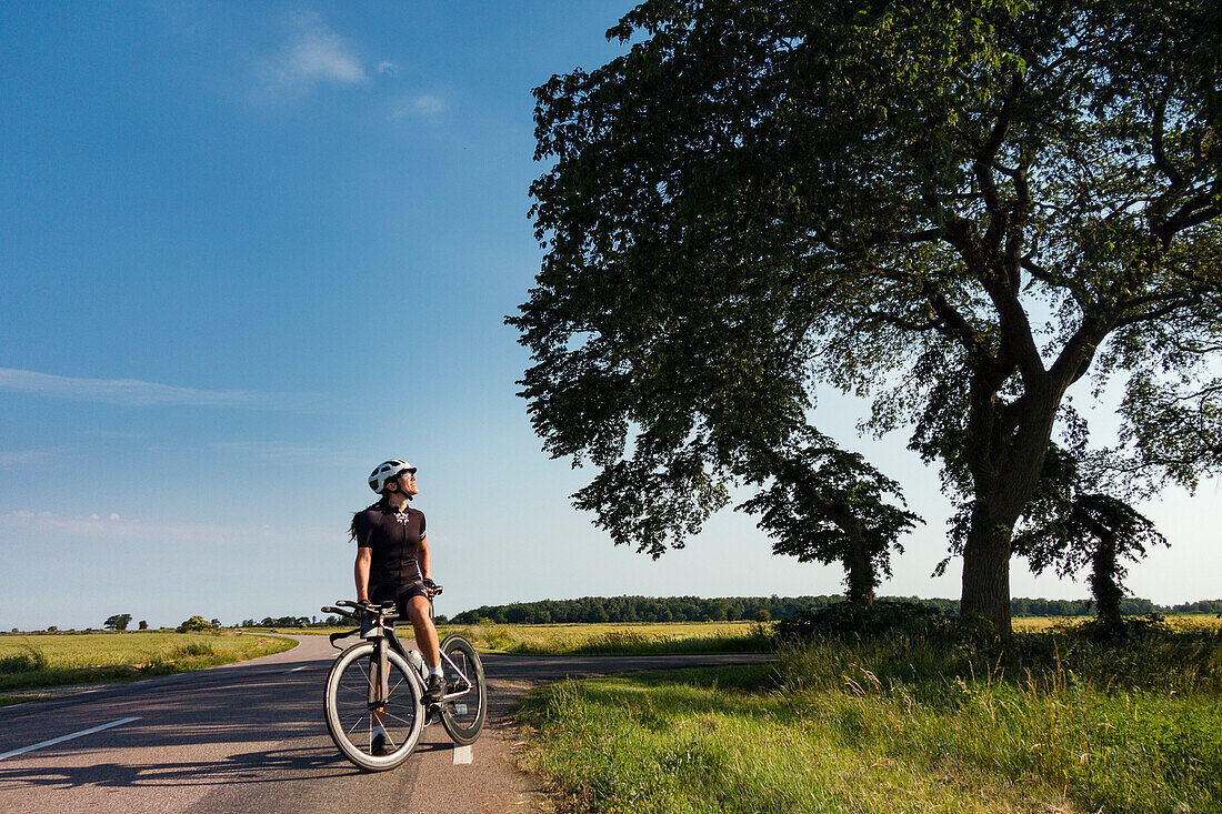 Man on bicycle