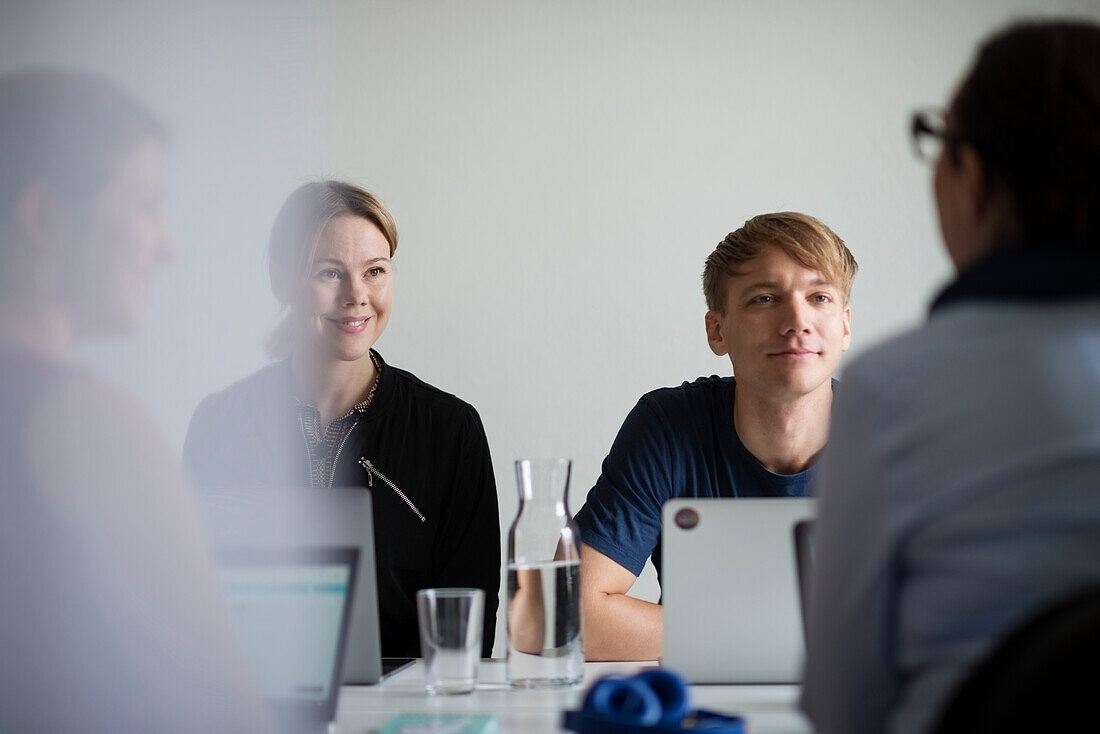 People having business meeting