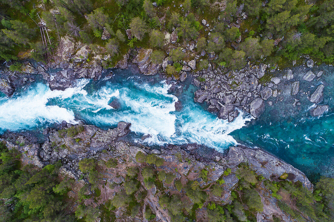 Aerial view of river