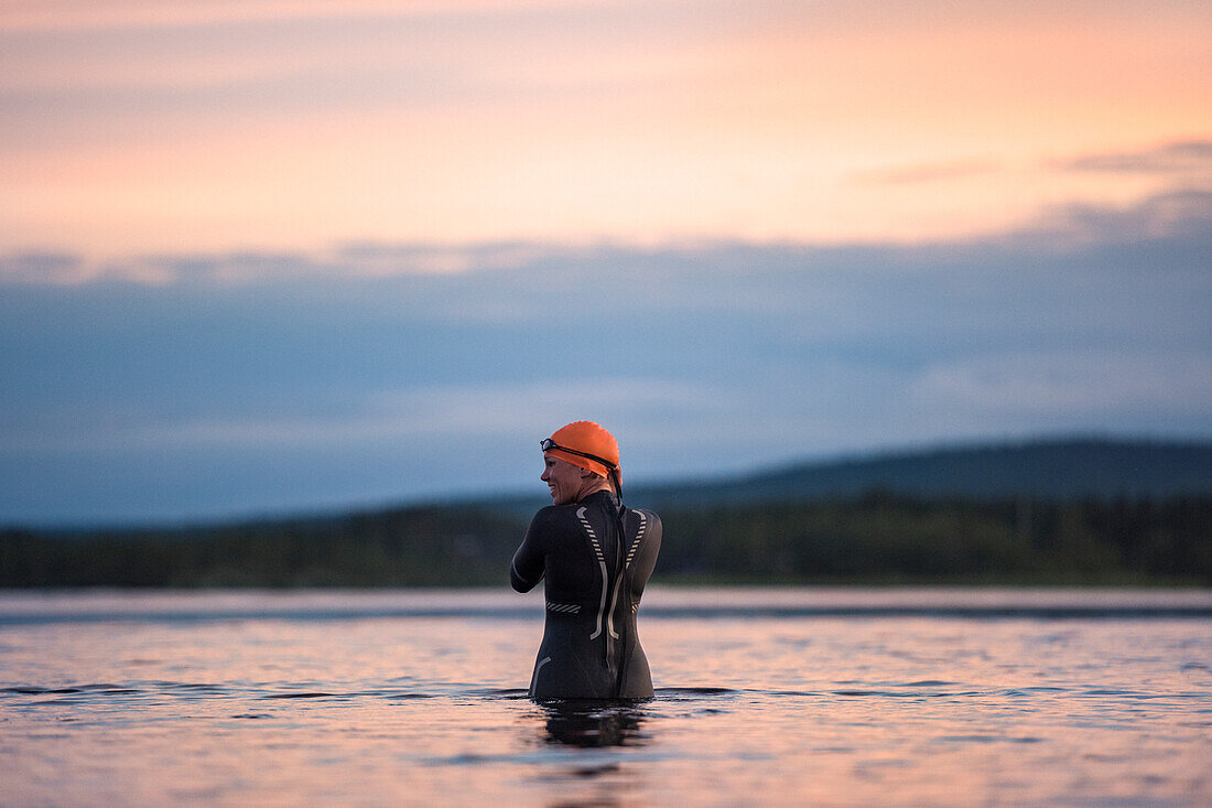 Woman in lake