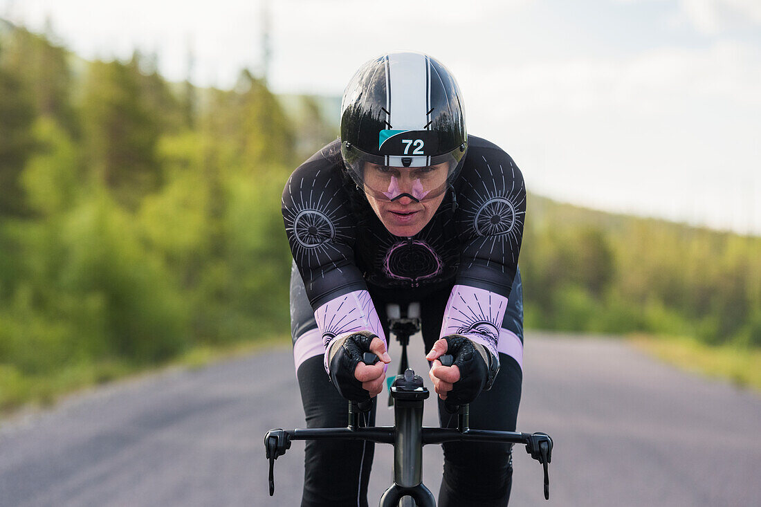 Woman cycling