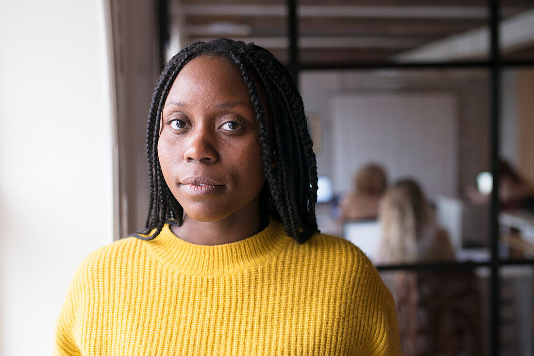 Portrait of young woman