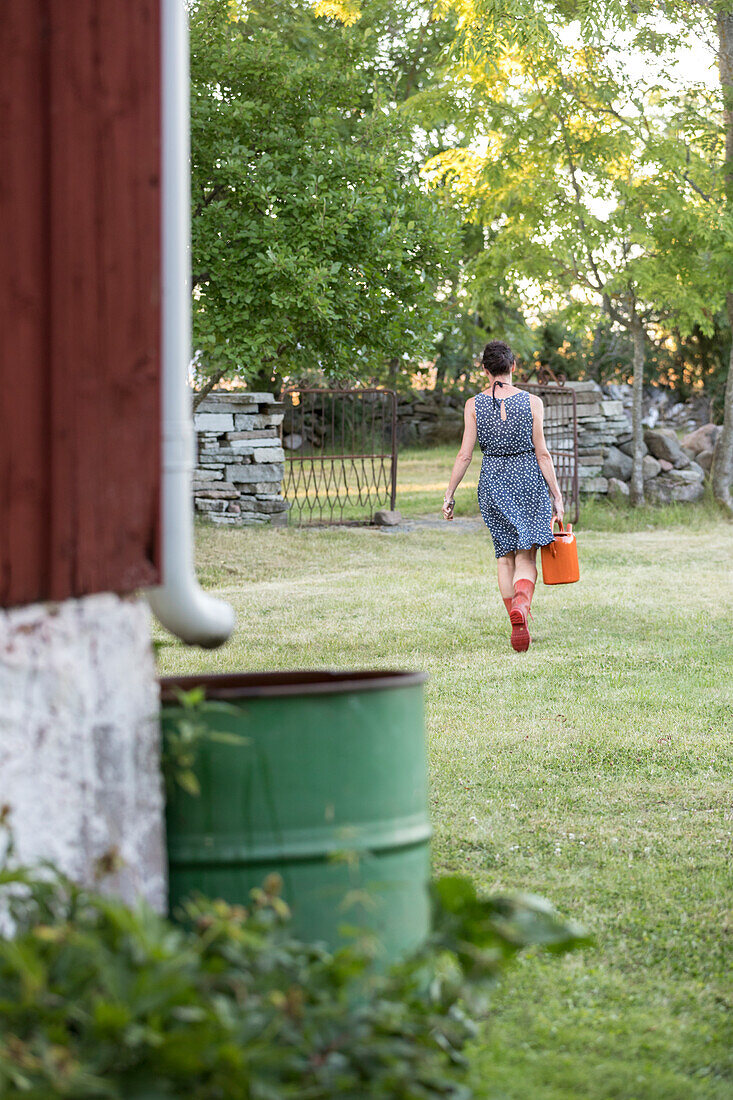 Woman in garden