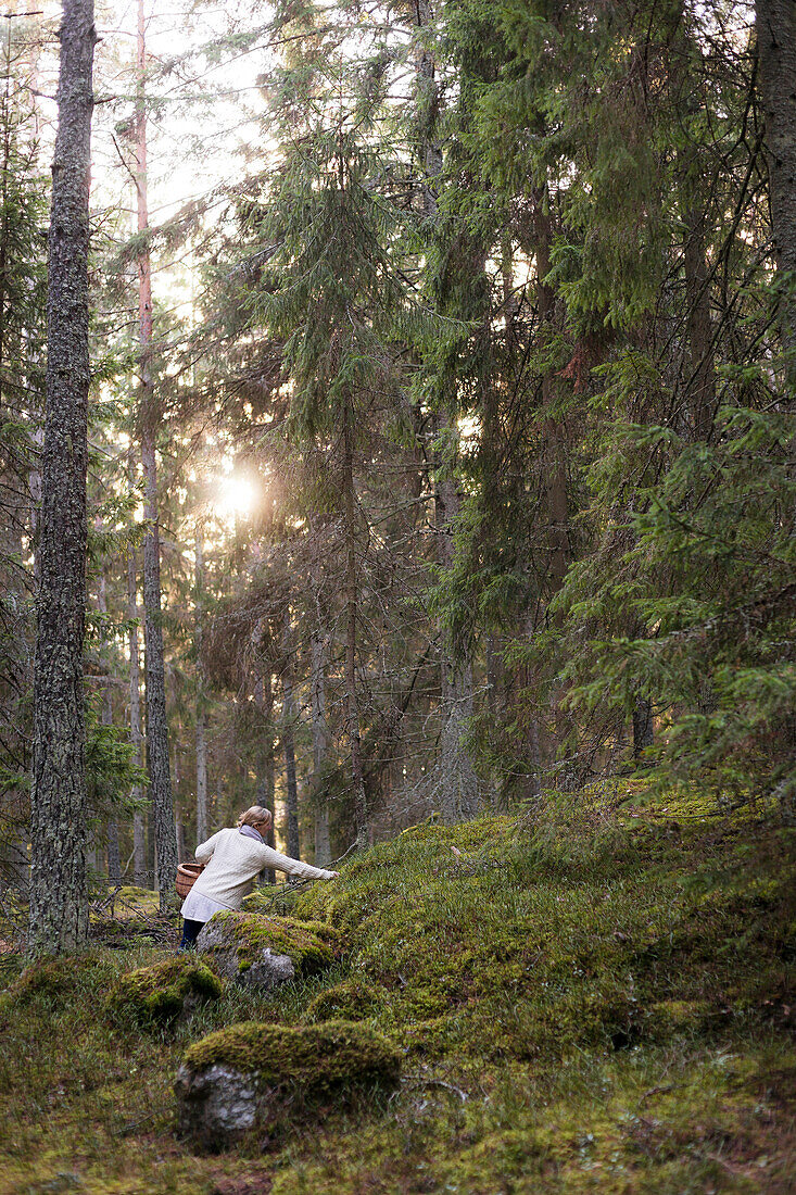 Frau im Wald