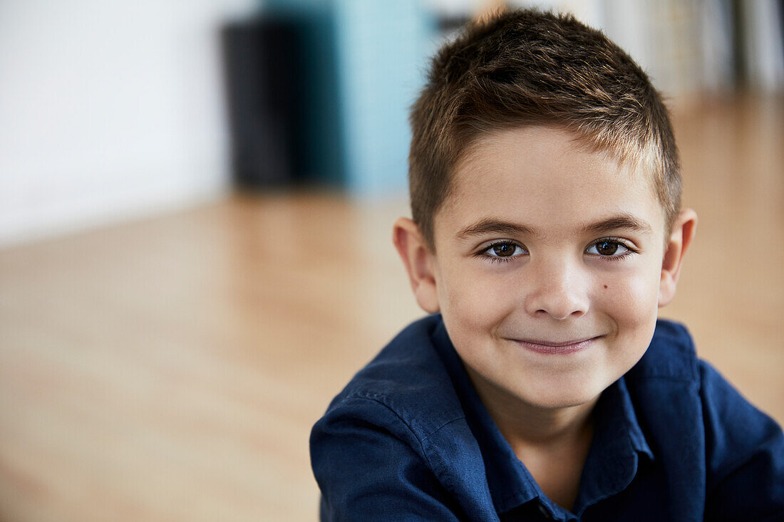 Boy looking at camera