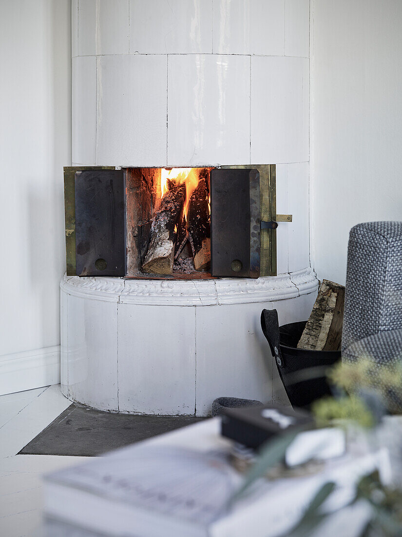 Fireplace in living room