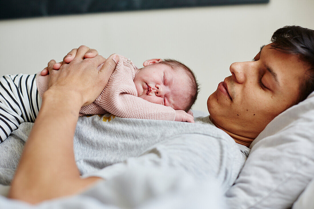 Father with baby