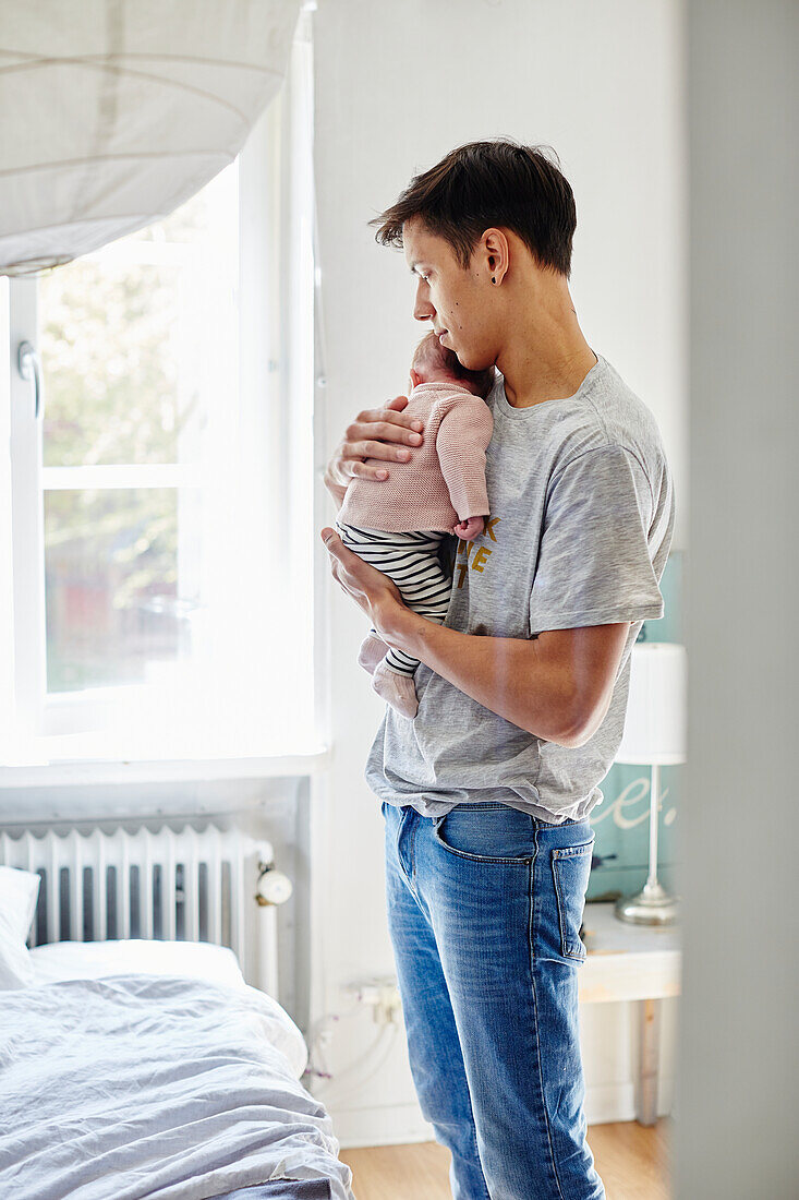 Father with baby