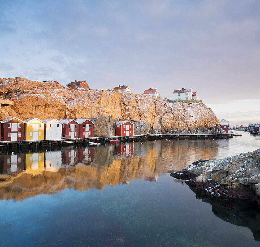 Fishing sheds at sea