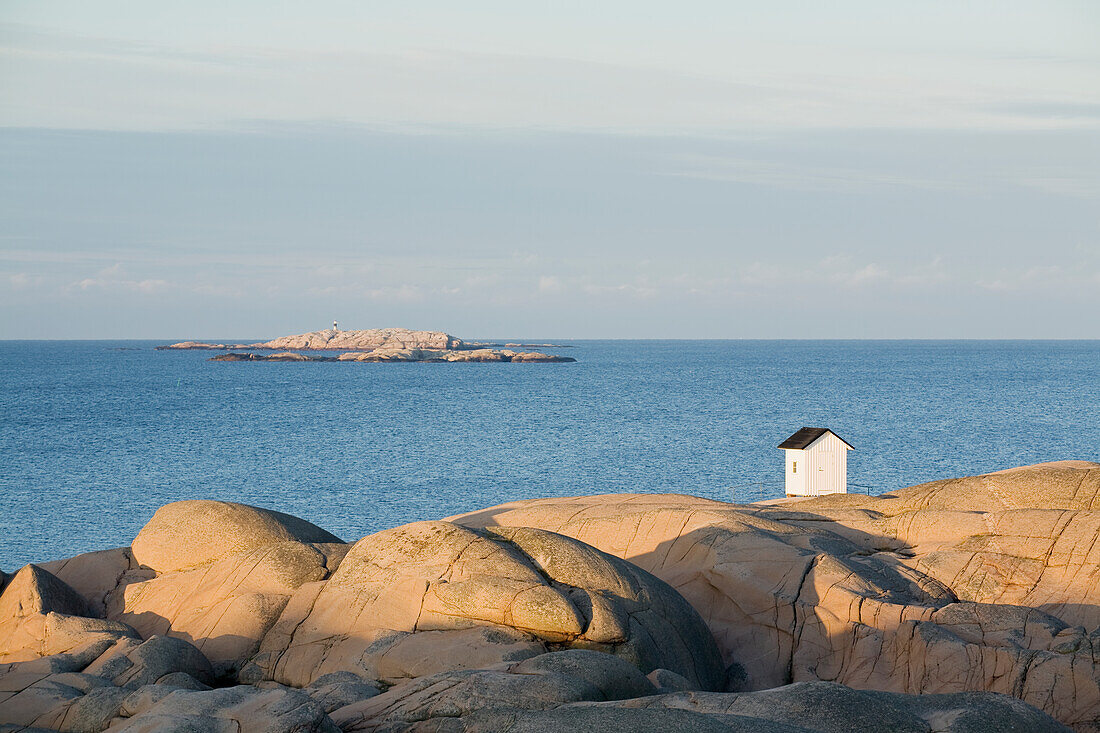 Small hut on sea coast