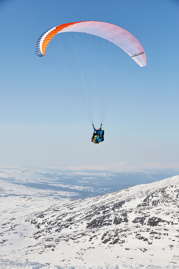 Person paragliding