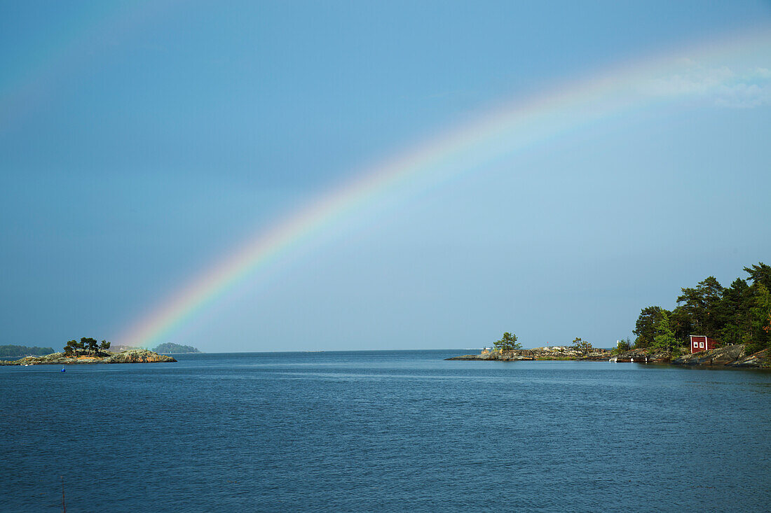 Rainbow above sea