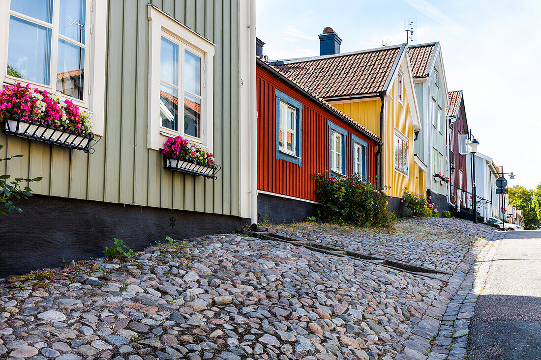 Colorful houses in village