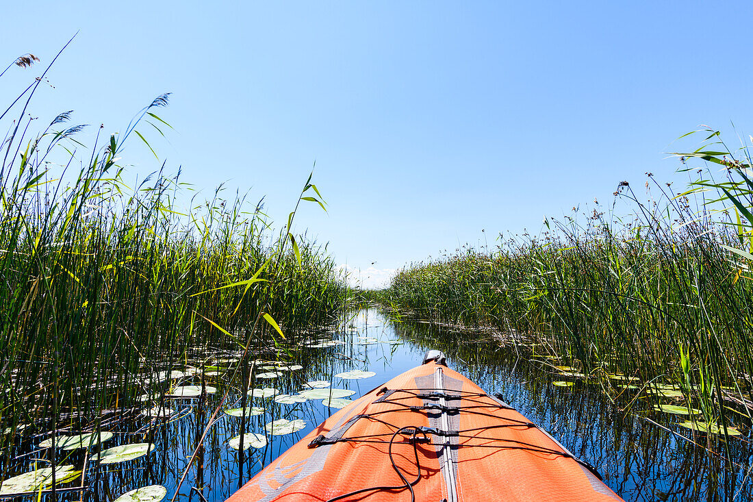 Kayak on lake