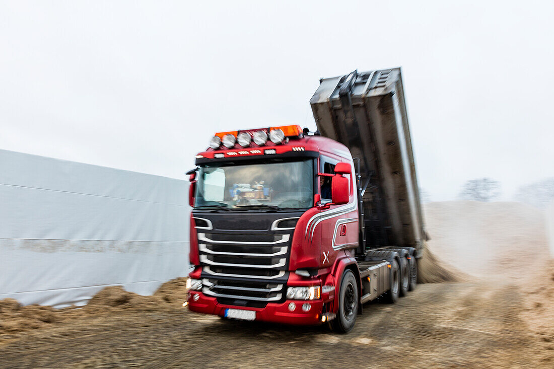 Truck on construction site