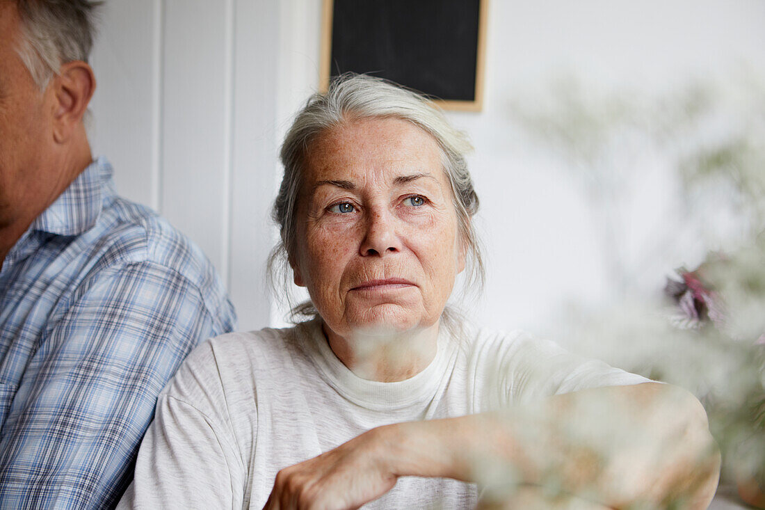 Senior woman looking away