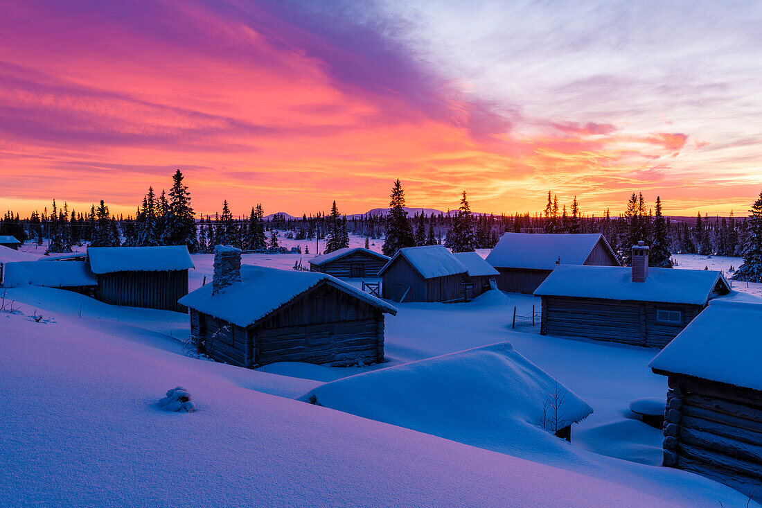 Sonnenuntergang im Winter