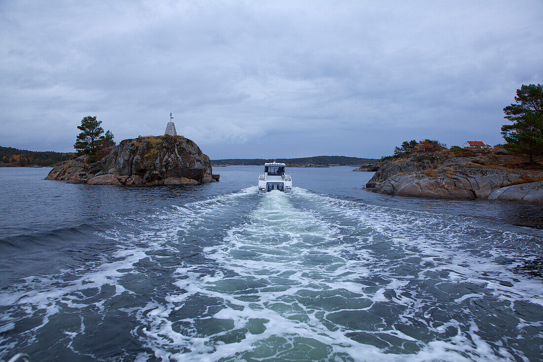 Motorboat on sea