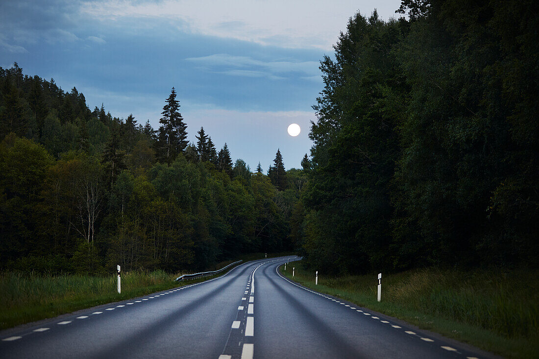 Country road at dusk