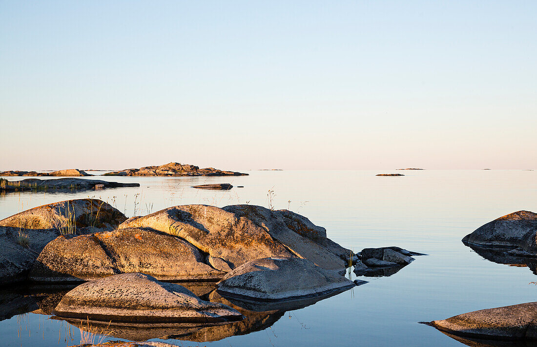 Rocky coast at sunrise