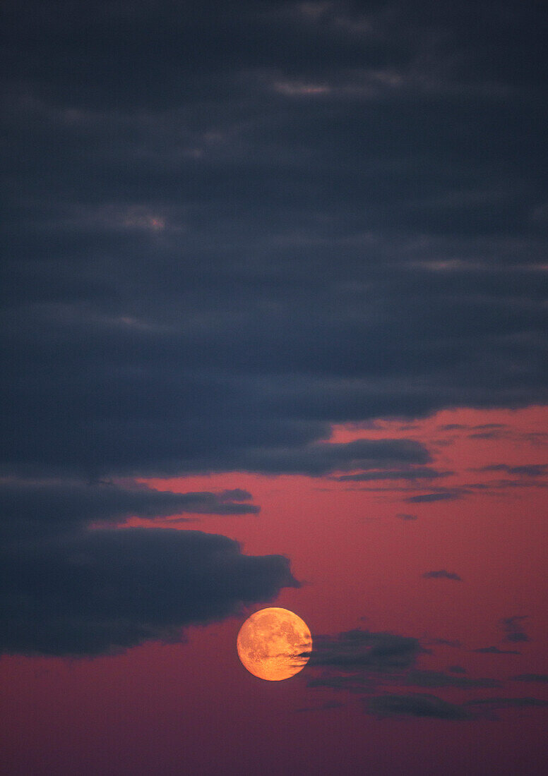 Full moon on sky