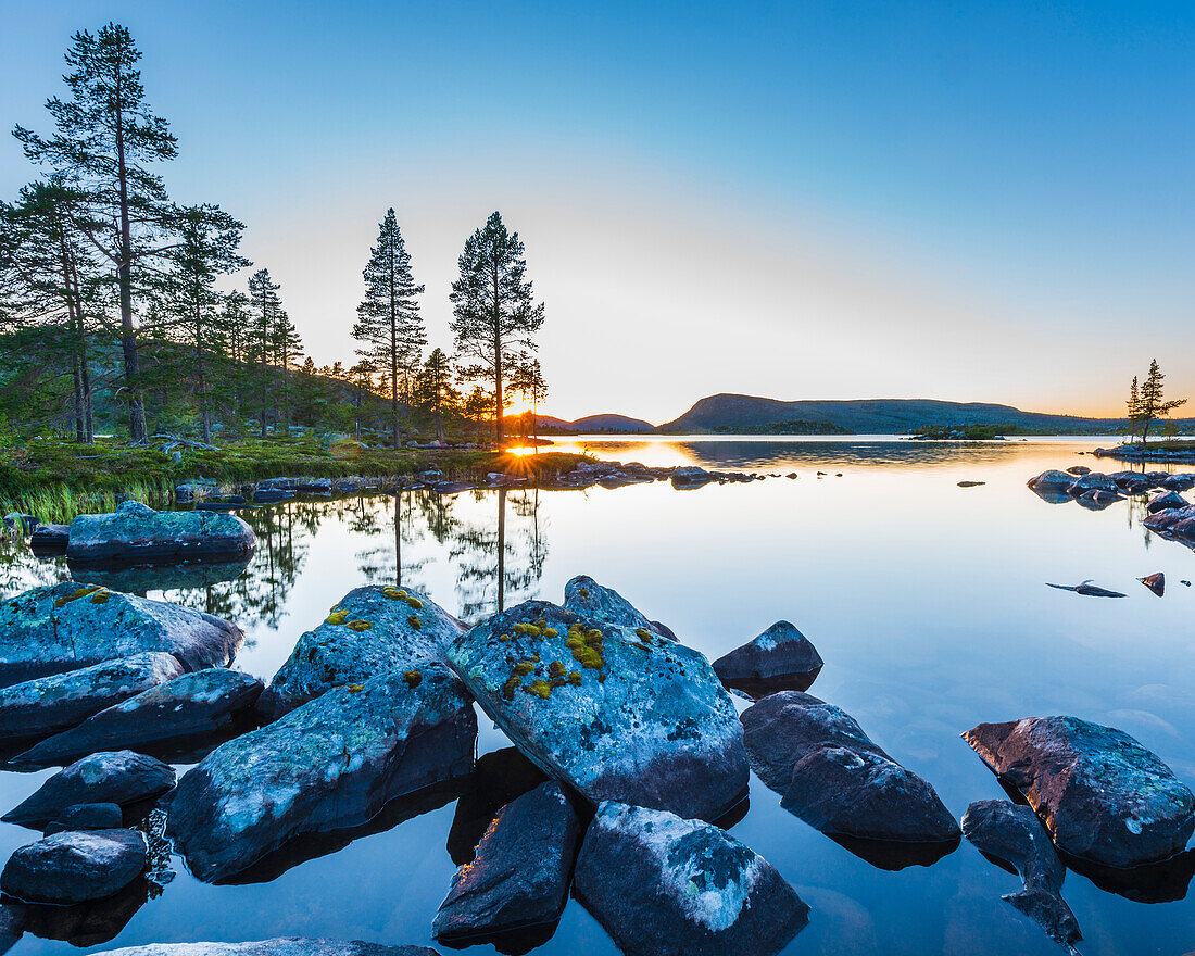 Lake at sunset