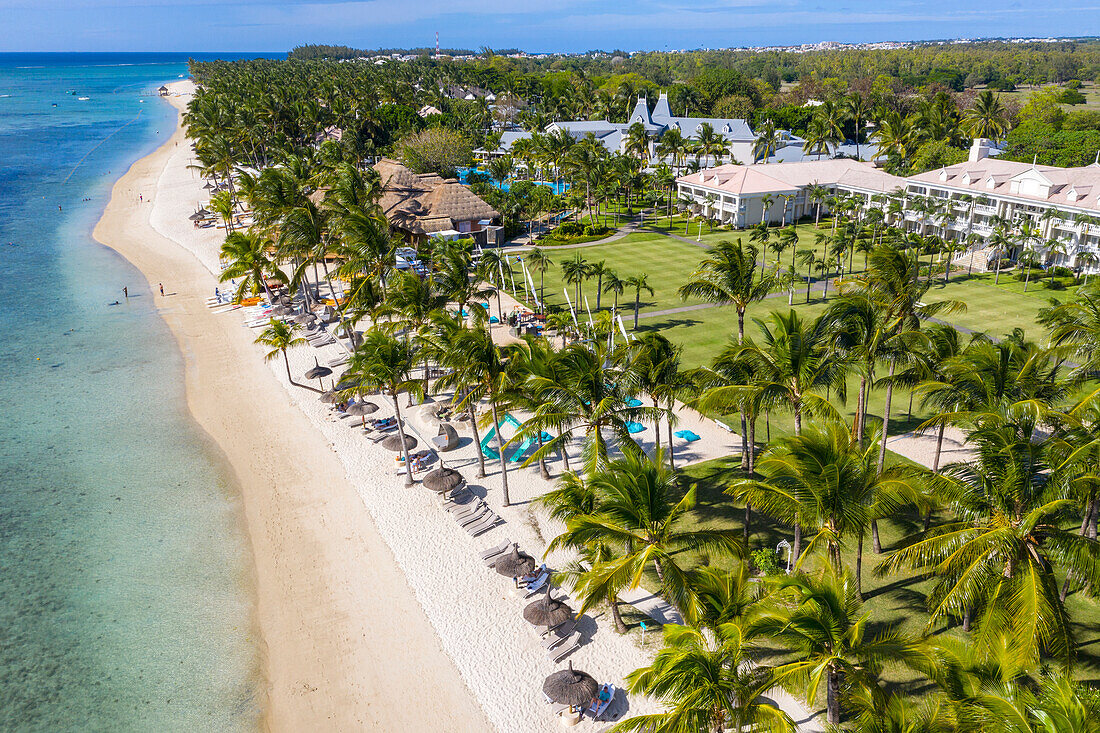 Aerial view of sandy beach